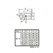 Pasador de sobreponer 84-R Negro