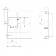 Picaporte 1710 C/C MCM